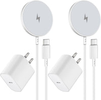 Magnetic Wireless Charger for iPhone 16 15 Wireless Charging,Fast Mag-Safe Charger 2Pack 6FT with Apple USB C Charging Block for iPhone 16 Pro Max/16Pro/15