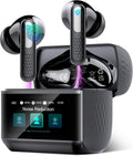 Wireless Earbuds, Touch Screen Case, ANC/ENC Noise Cancelling, 48H, Black